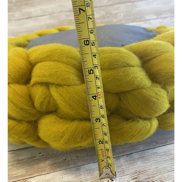 Cat / Small Dog Yarn Bed Mustard Yellow Chunky Yarn Homemade Merino Wool Cozy - Picture 12 of 16